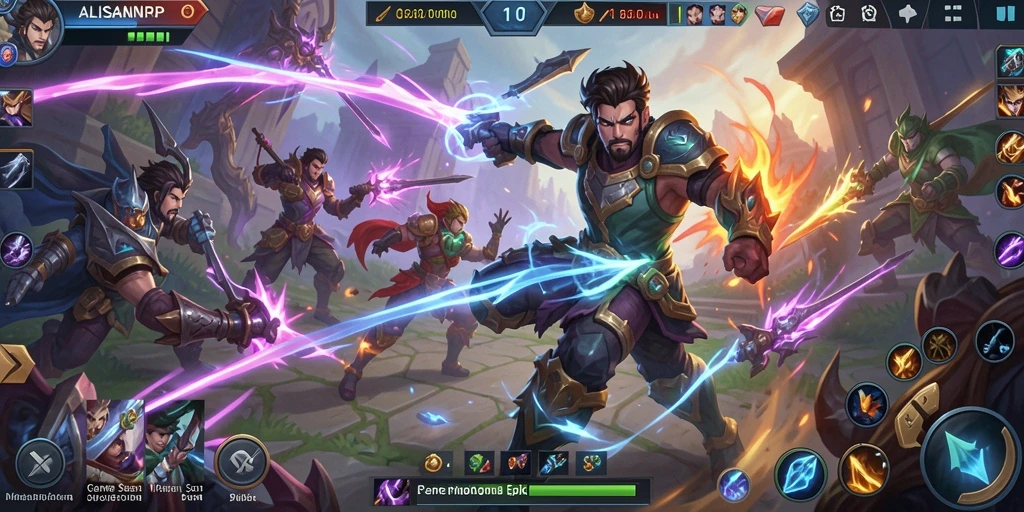 Gameplay seru ALISANRP dengan pertarungan tim yang menegangkan.