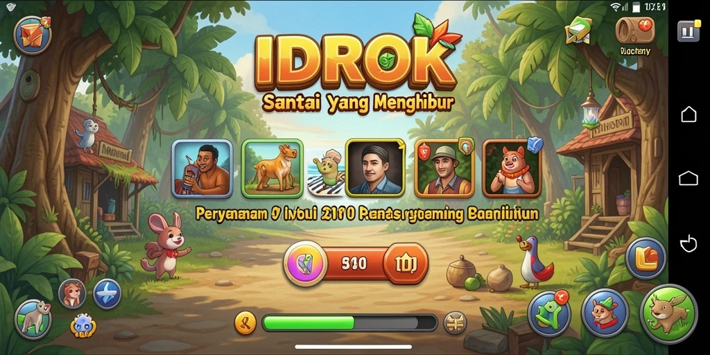 Tampilan gameplay <strong>IDROK</strong> yang cerah dan menghibur saat dimainkan.