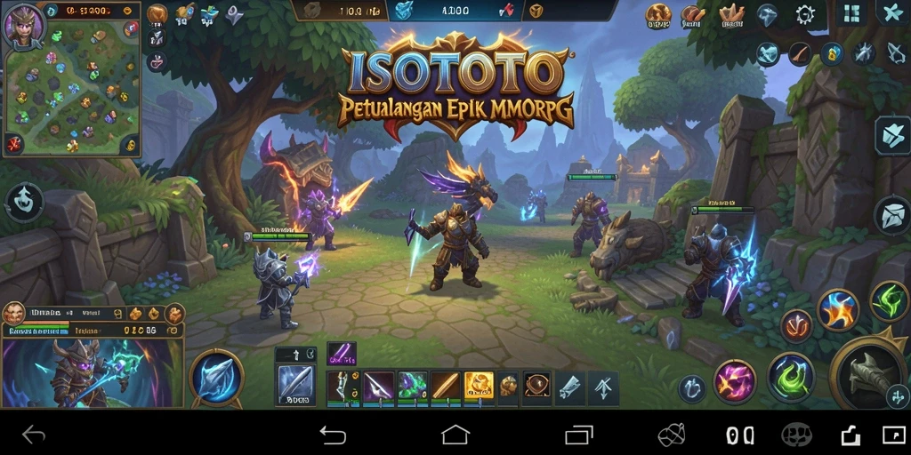 Tampilan gameplay ISOTOTO yang memukau dengan aksi petualangan di dunia fantasi.