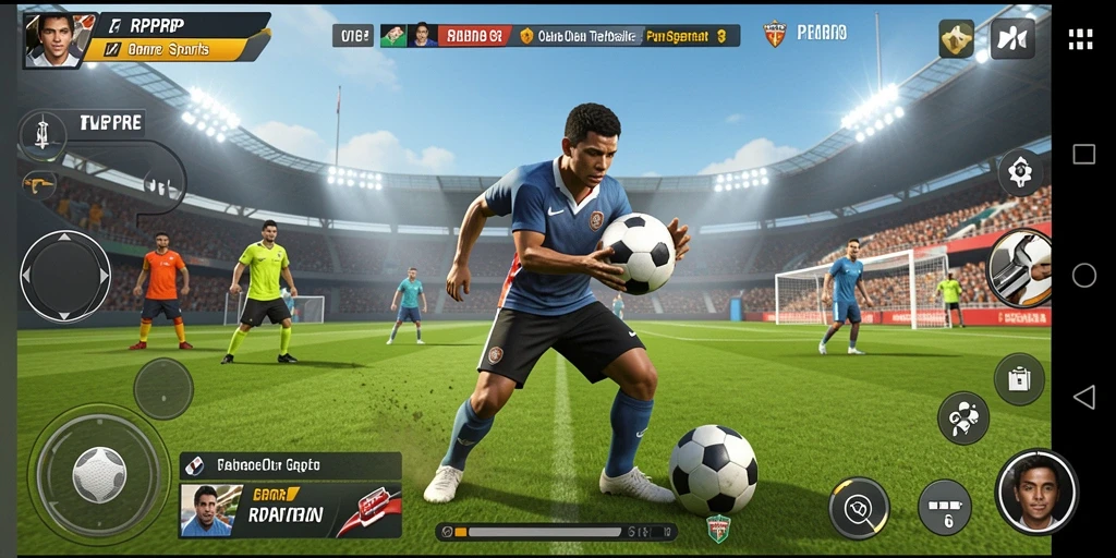 Tampilan gameplay RPRPRP dengan aksi olahraga yang mendebarkan.