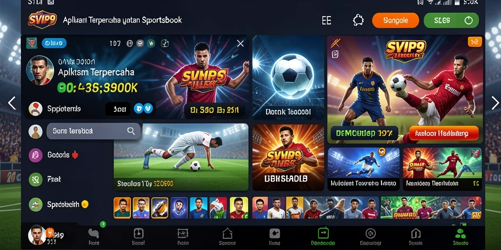 Screenshot utama SVIP9 menampilkan momen seru taruhan langsung.